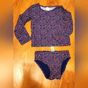 Vineyard for target is 2 piece long sleeve bathing suit